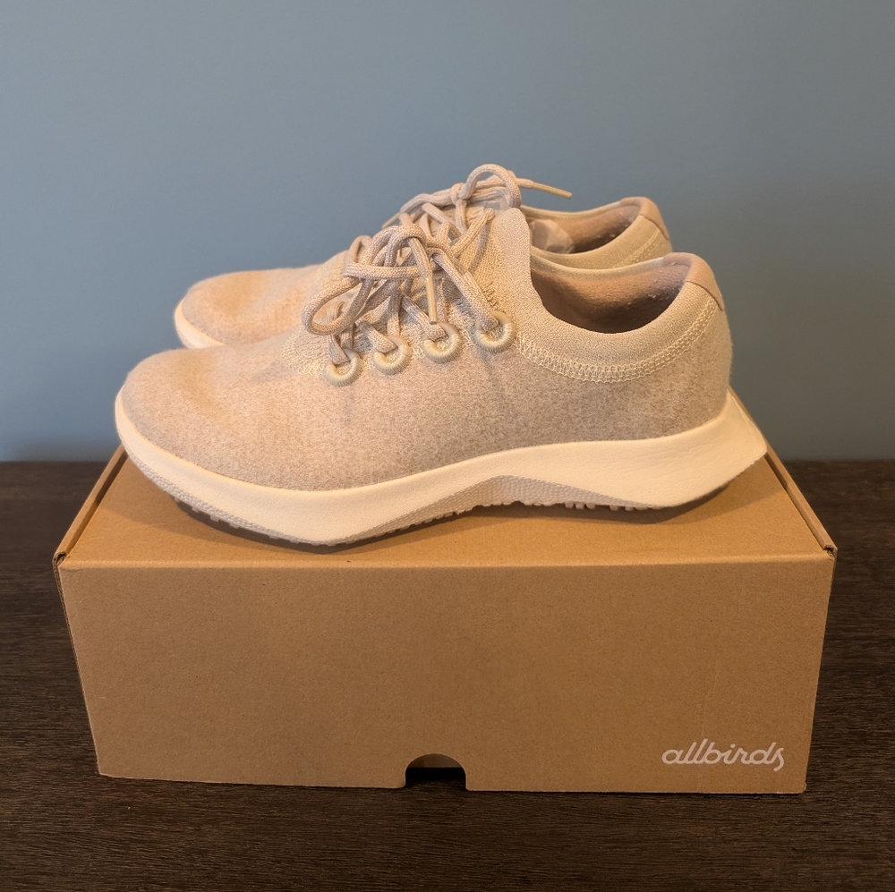 Allbirds Women's Wool Dasher Mizzle - Stony Cream (Natural White Sole) Sneakers